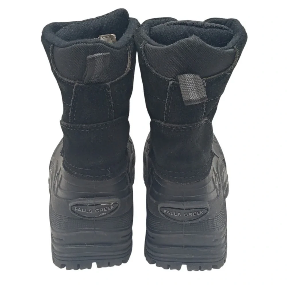 Falls Creek Black Waterproof / Front Zip / Winter Boots / 3M Insulated / Size: 7